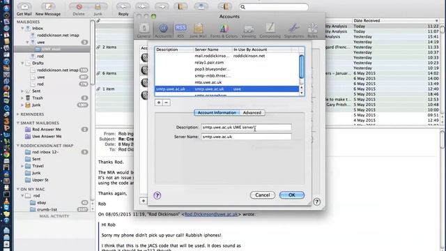 UWE smtp email settings for mac mail смотреть онлайн