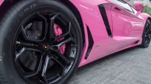 Bright Pink Lamborghini Aventador!
