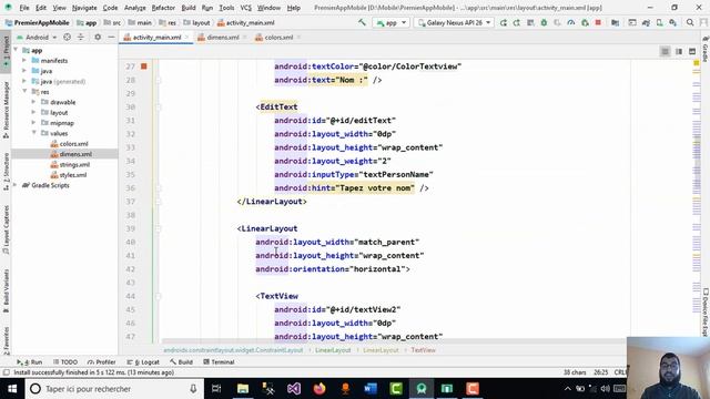 7 - Les fichiers de ressources android studio(Part I) color.xml ,dimens.xml, style.xml - شرح смотреть онлайн