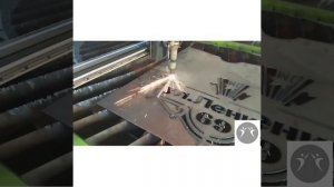 Раскрой листовой стали на плазменном станке с ЧПУ, адресная табличка