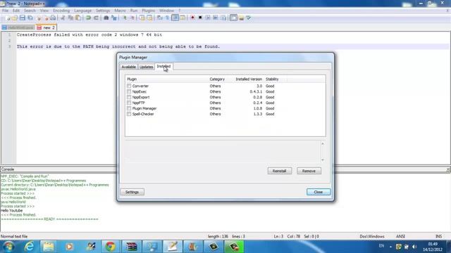 Compile and Run Java Programmes in Notepad++ смотреть онлайн
