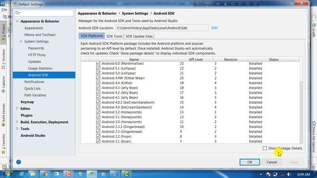 Android Bangla Tutorial 1.2 : Android Studio, Android sdk Configuration/Setting Up Android SDK