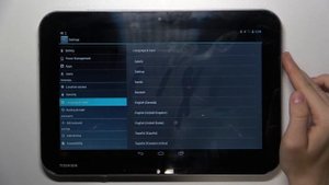 TOSHIBA AT10 A | Как поменять язык системы на TOSHIBA AT10 A - Настройки языка TOSHIBA AT10 A