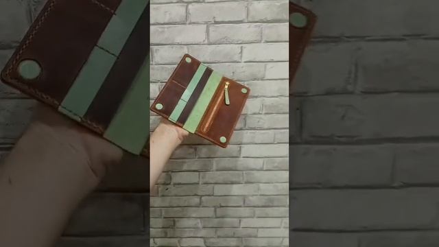Натуральная кожа. Ручная работа. Японская молния YKK. Неодимовые магниты #портмоне # #изделияизкожи