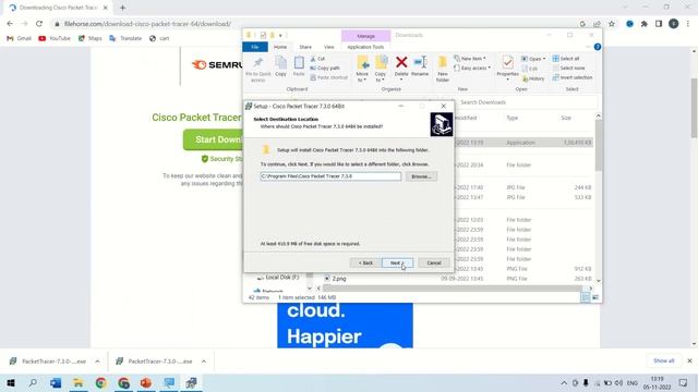 how to install cisco packet tracer in windows.