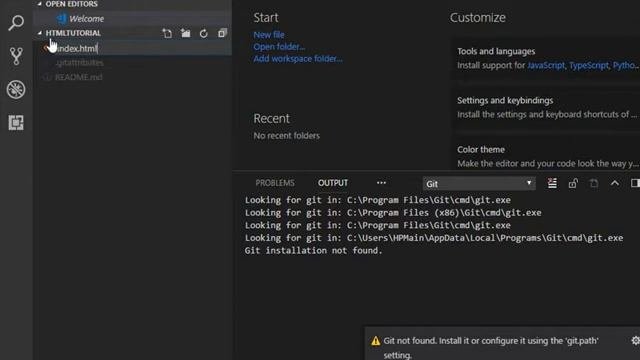 Visual Studio Code HTML
