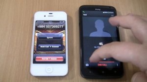 Incoming call & Outgoing call at the Same Time HTC ONE X+iPhone 4S iOS 6