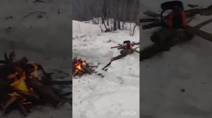 Зимний поход в лес с ночевкой