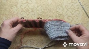 #Тапочки-следки спицами#Используем остатки пряжи#