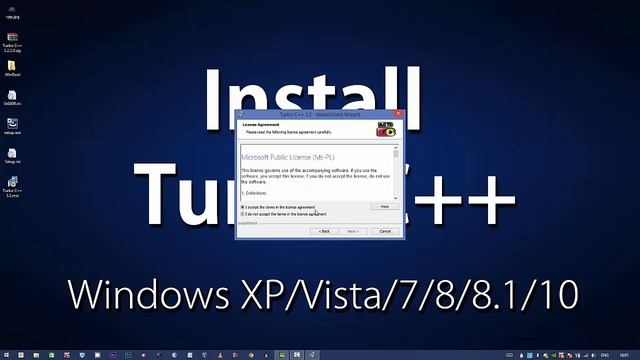 How to install C++ in Windows XP/7/8/8.1/10
