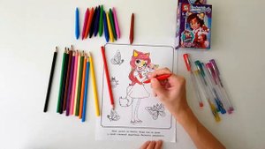 Энчантималс 2 раскраска и игрушка. Enchantimals 2 coloring book and a toy.