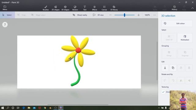 How to draw a 3D plant in Paint 3D windows 10 смотреть онлайн