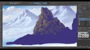 LIVE: Digital LANDSCAPE Painting Using Huion Kamvas 13 and Krita / Part 1