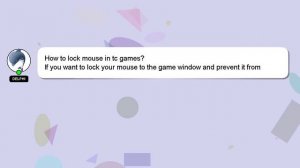 How to lock mouse in tc games?