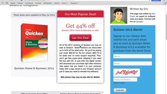 Quicken Home & Business 2014 - How to apply a special offer code correctly смотреть онлайн