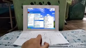 Windows xp paper laptop (cut & paste) with shutdown