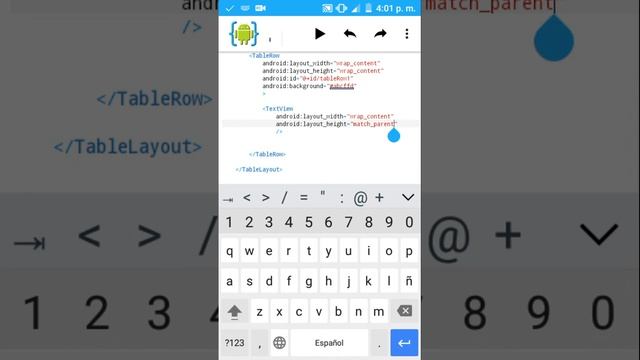 AIDE Programando desde tu Android. Tutorial TableLayout Parte 3