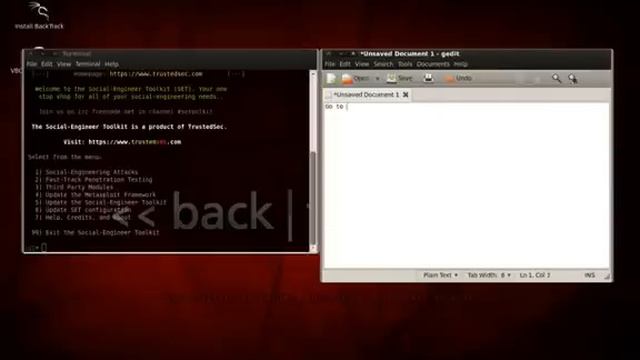 Social Engineering Tools "SET" in BackTrack 5 R3