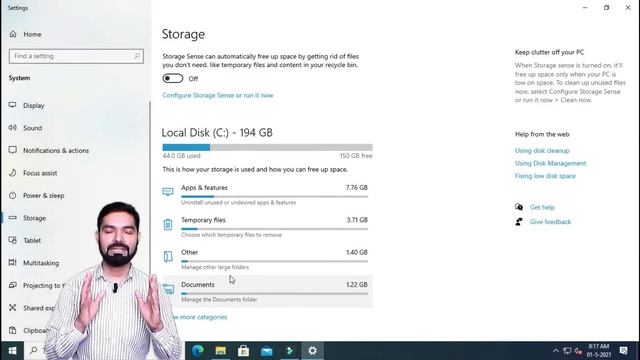 How to Check C:Drive Storage Details in Windows 10 | C:Drive Storage Details में चेक करे | Hindi смотреть онлайн