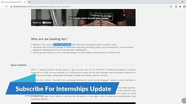 DBS Recruitment 2021- DBS Bank off campus recruitment drive 2021 | off campus drive for 2021