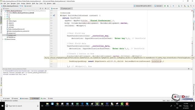Flutter Tutorial  - 10.Storing key value data with Shared Preferences