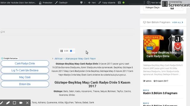 GÖZTEPE - BEŞİKTAŞ MAÇI CANLI YAYIN смотреть онлайн