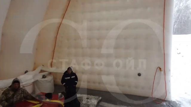 Надувной ангар 18х20х9 от компании "Стафф Ойл"