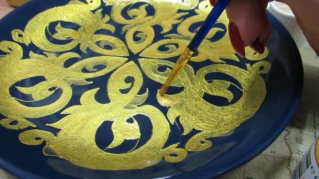Роспись керамической тарелки!