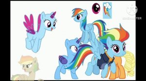 mlp next gen power of friendship applejack x Rainbow Dash family child zap apple speedpaint