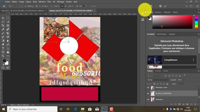 Comment faire un DESIGN de CREAT fastfood avec photoshop exercice 2 смотреть онлайн