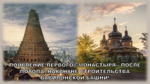 ПОЯВЛЕНИЕ ПЕРВОГО «МОНАСТЫРЯ» ПОСЛЕ ПОТОПА, НАКАНУНЕ СТРОИТЕЛЬСТВА ВАВИЛОНСКОЙ БАШНИ!