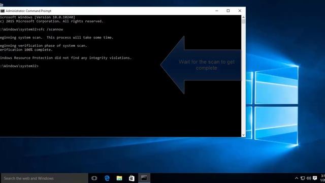 How to run sfc scan in Windows 10