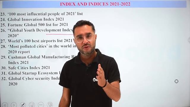 One Year Current Affairs | Index and Indices |  सूचकांक और स्थान | SSC CGL | RRB NTPC | By Rahul Si