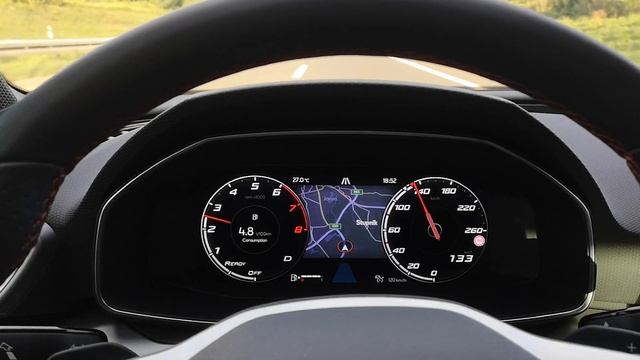 SEAT LEON 1.5 ecoTSI mHEV DSG FR (2020) - consumption on 130 km/h смотреть онлайн