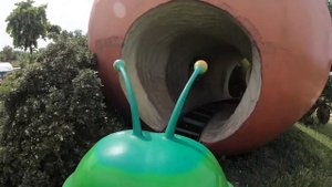 Giant Apple, Giant Caterpillar & Magic Castle Adventures at Amusement Park for Kids