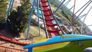 Dragon Khan Port Aventura Roller Coaster ON Ride Front Seat POV Barcelona Spain (Best Quality)