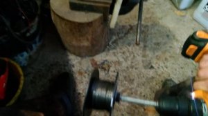 перемотка без газовой проволоки с большой катушки на маленькую.