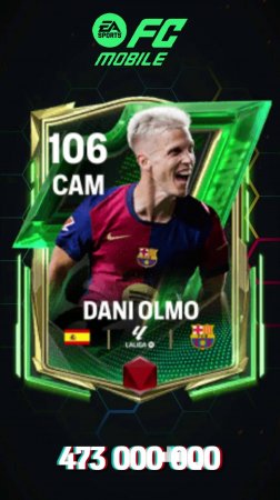 ЛУЧШИЙ АТАКУЮЩИЙ ПОЛУЗАЩИТНИК 102 ОВР ФК мобайл • Dani Olmo Review Player FC mobile