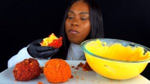 MUKBANG ASMR CHEESY FRIED CHICKEN | HOT CHEETOS MAC N CHEESE BALLS | ASMR EATING | ASMR FOOD | SPIC