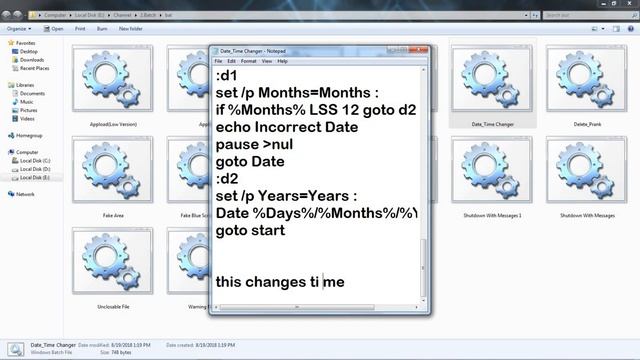 14 Awesome Batch File Virus |With Code Explanation| смотреть онлайн