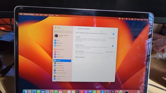 Set Airdrop and Handoff Password