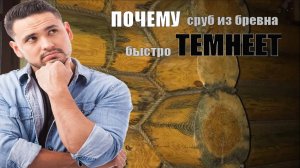 Почему темнеет сруб из бревна. Как избежать отслоения краски и шелушение лака на бревне и брусе.