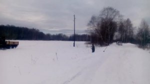 Как КрАЗ  255б идёт по глубокому снегу.  (141)