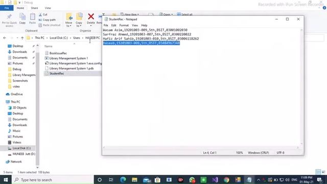 Library Management System Window form in C# Using Text file as a Database Mini project