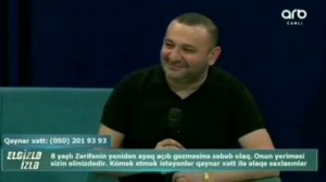 Aşıq Namiq Fərhadoğlu 8 yaşlı Zərifəyə dəstək oldu (Elgizlə izlə verlişində) ARB kanalı #TVMusic