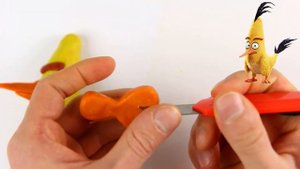 Чак / Энгри Бердс (Злые птички) / Пластилин. Angry Birds - Chack made of plasticine.