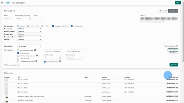 SKUGen - SKU Generator for Shopify смотреть онлайн