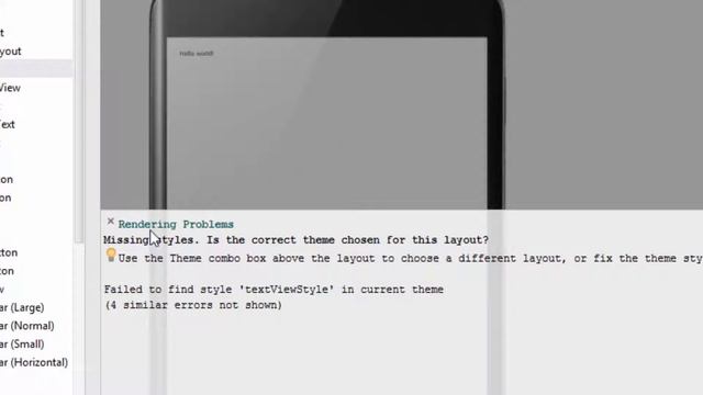 Android Studio rendering problems смотреть онлайн