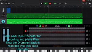 Export a IOS GarageBand Drummer track to a midi file