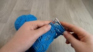 Двухсторонний ажурный узор ВОЛНЫ Вязание спицами.